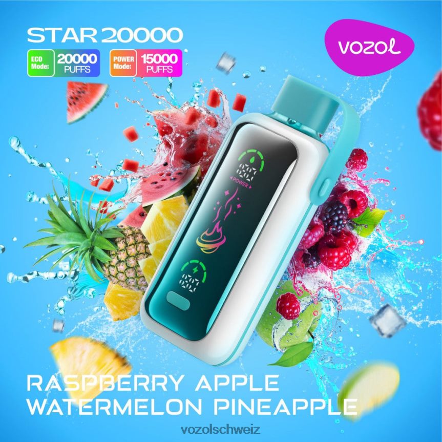 Himbeere, Apfel, Wassermelone, Ananas