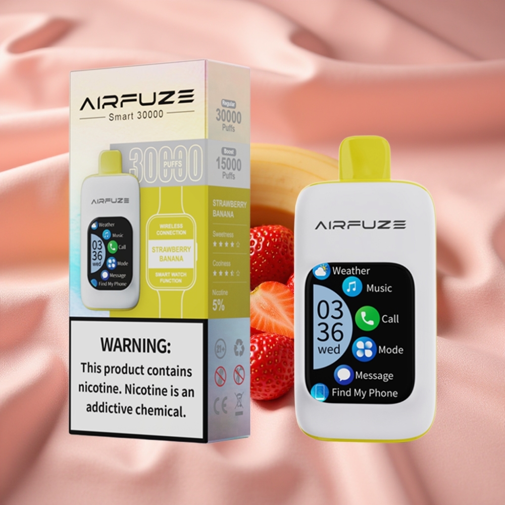 AirFuze Smart 30000 Puffs Display TFT Typ-C Erdbeer Banane vape großhandel Schweiz