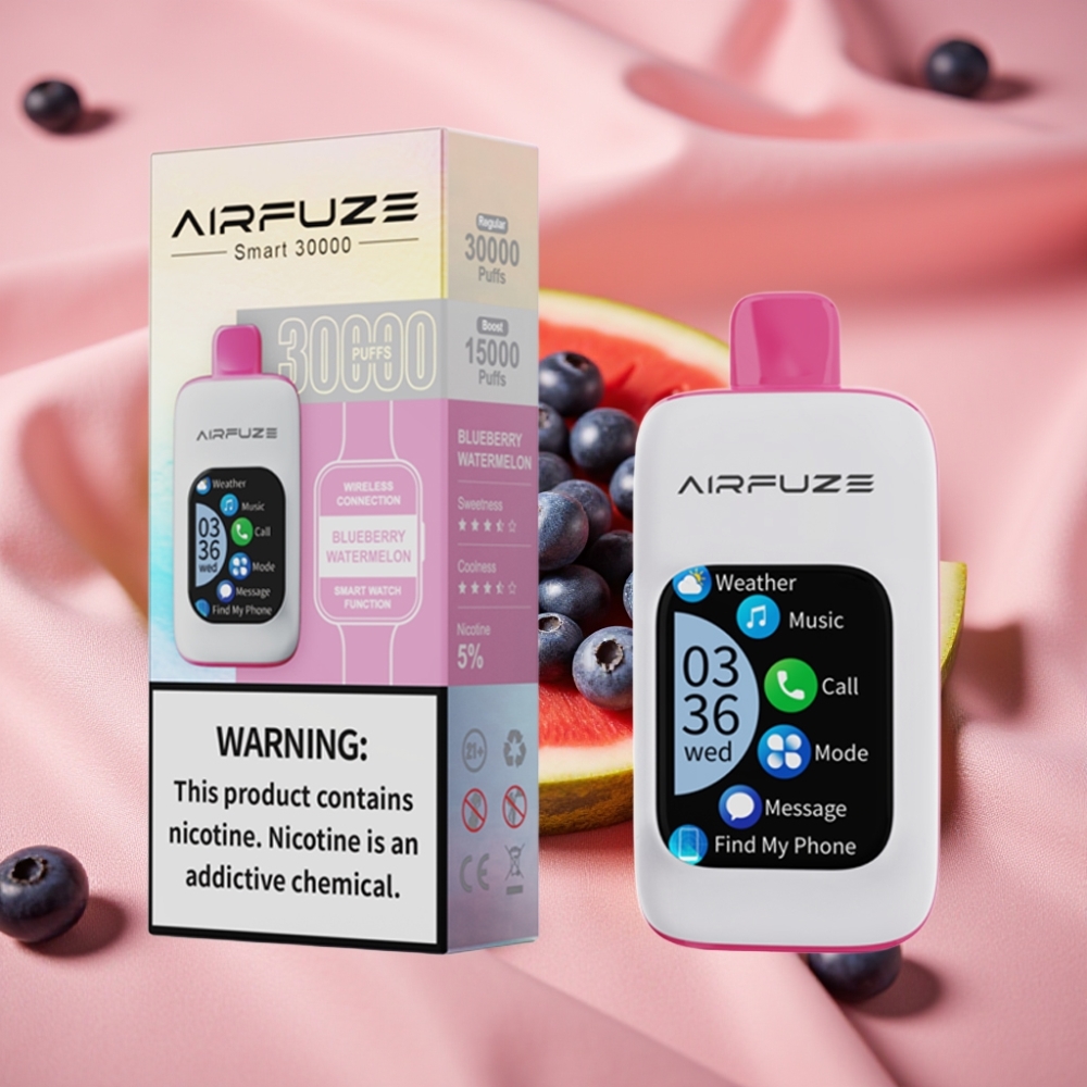 AirFuze Smart 30000 Puffs Disposable Vape Blaubeere Wassermelone mit Touchscreen & Type-C