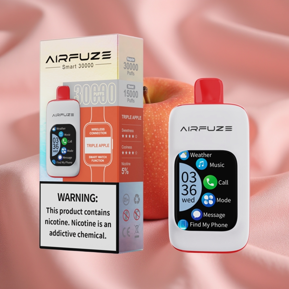 AirFuze Smart 30000 Puffs Dreifach Apfel Disposable Vape mit Touchscreen & Type-C