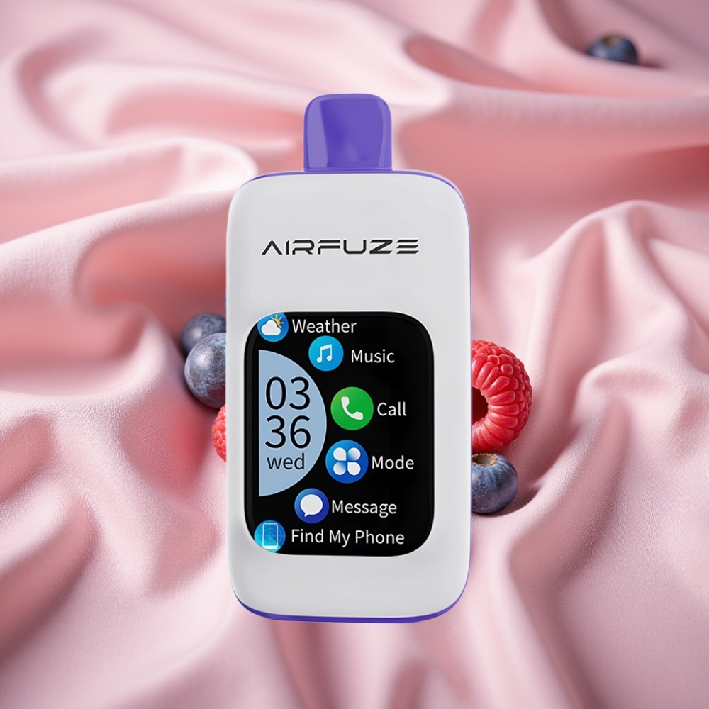 AirFuze Smart Pro 40000 Puffs Bluetooth-Verdampfer mit Blau-Razz-Eis, 20ml, 900mAh