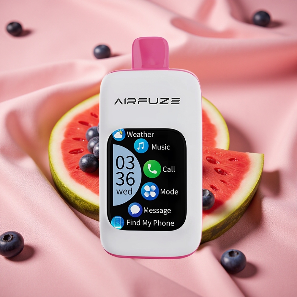 AirFuze Smart Pro 40000 Puffs Wiederaufladbares Disposable Vape Blaubeere Wassermelone mit Smartphone-Integration & 3 Vaping-Modi
