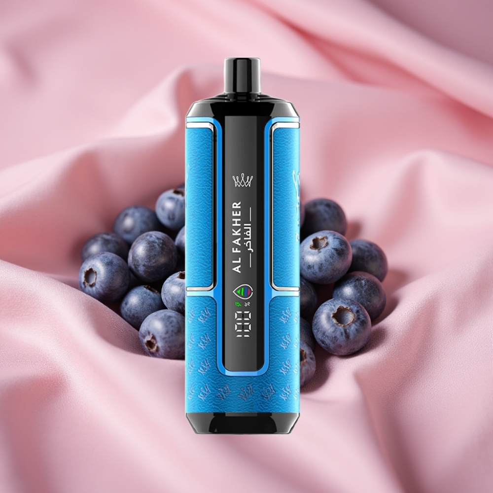 Al Fakher Crown Bar 15K Hypermax Wegwerf-Vape mit 22ml E-Liquid, 600mAh Akku, Typ-C-Ladung, DTL, 6mg/ml Nikotin, Blaubeerkaugummi