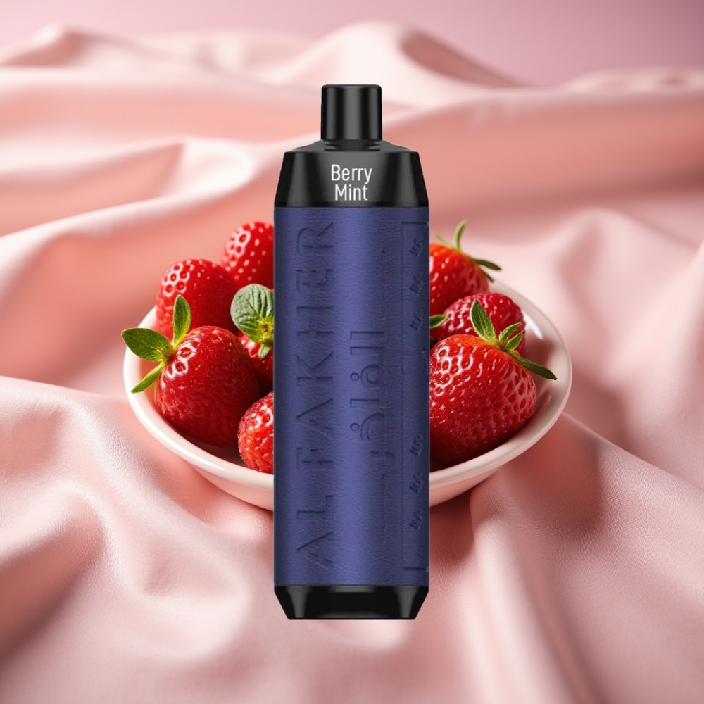 Al Fakher Crown Bar 8000 Crystal Wegwerf-Vape Beerenminze mit 600mAh Akku, 18ml, 5mg Nikotin, 0,6 Ohm, USB-C