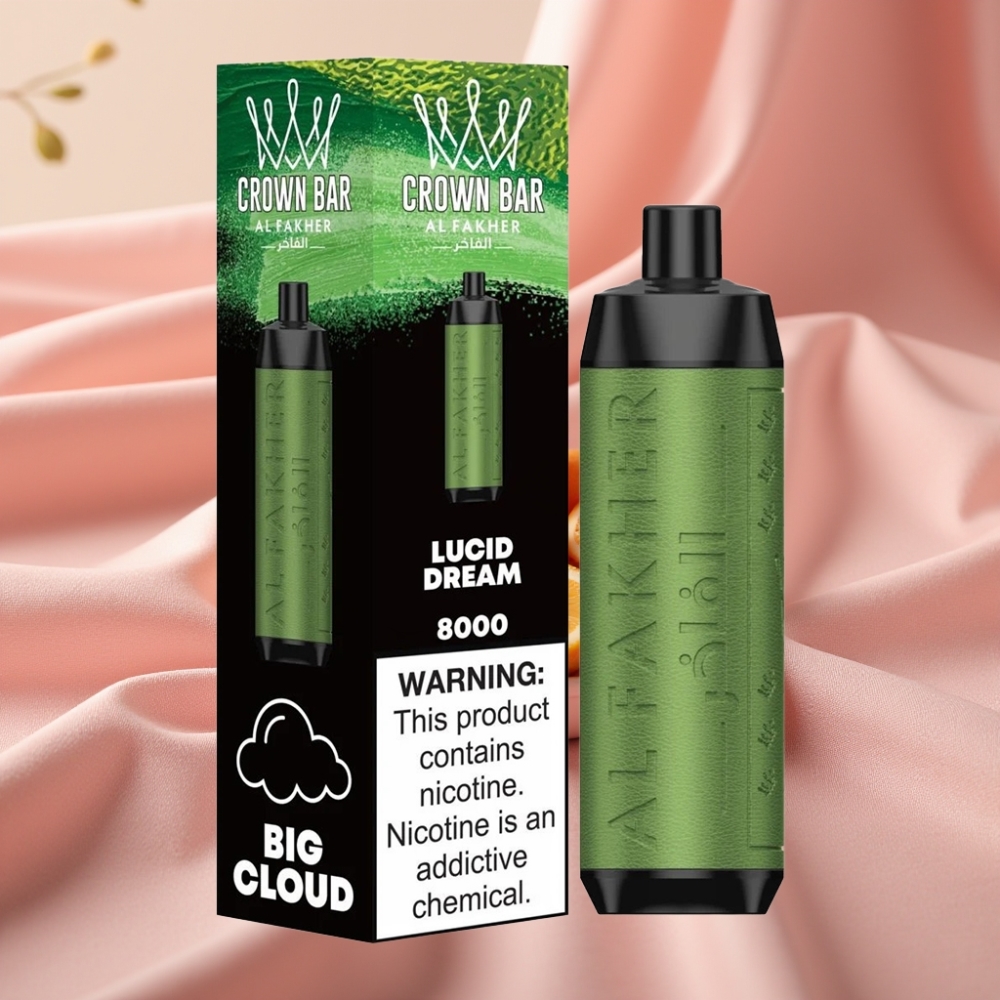Al Fakher Crown Bar 8000 Crystal Wegwerf-Vape Luzider Traum mit 600mAh & USB-C