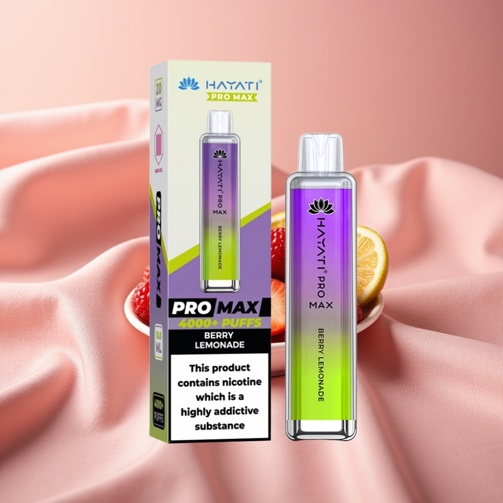 Hayati Pro Max 4000 Puffs Disposable Vape Beerenlimonade mit 1400mAh Akku & LED