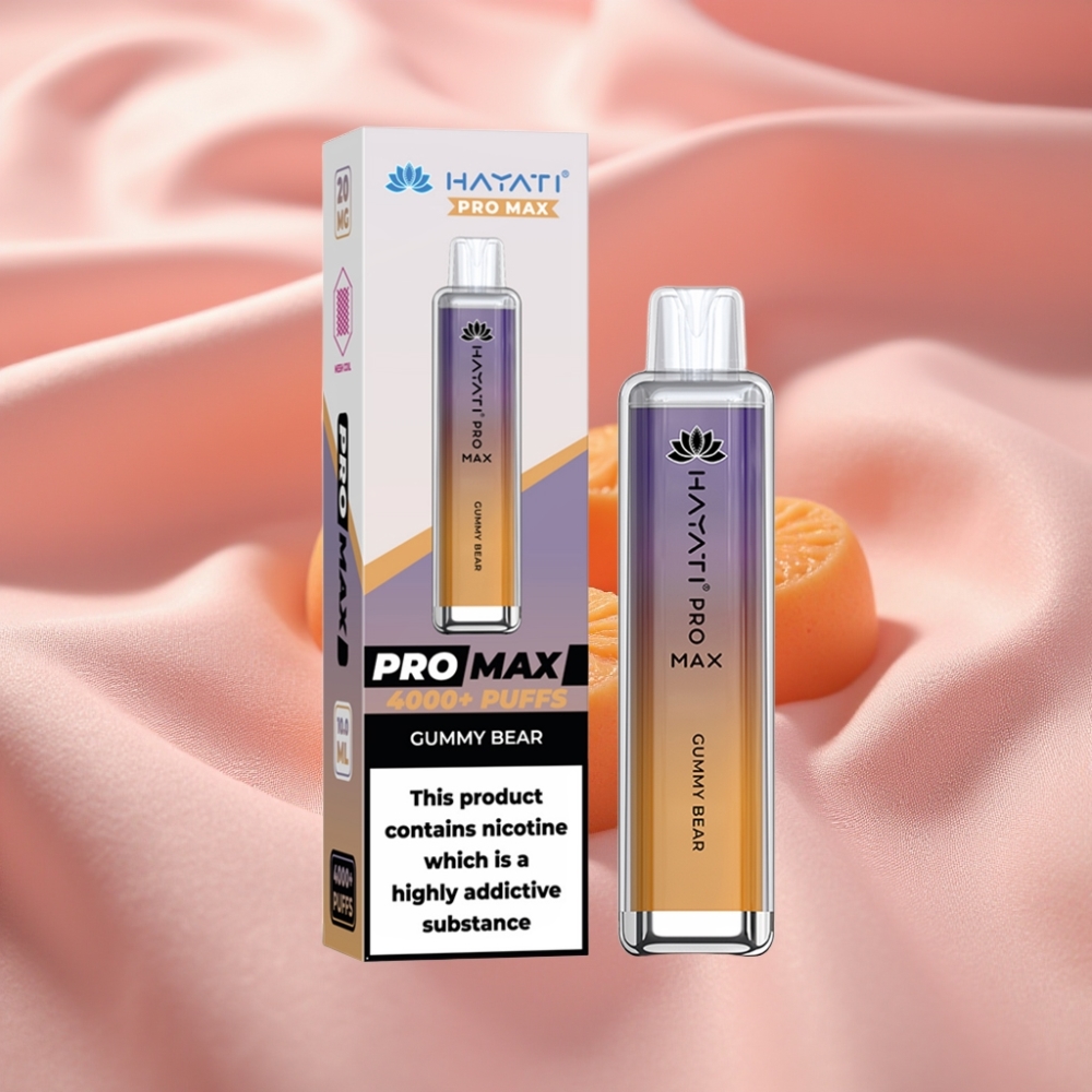 Hayati Pro Max 4000 Puffs Disposable Vape Gummibär mit 1400mAh Akku & Doppel-Mesh-Coil