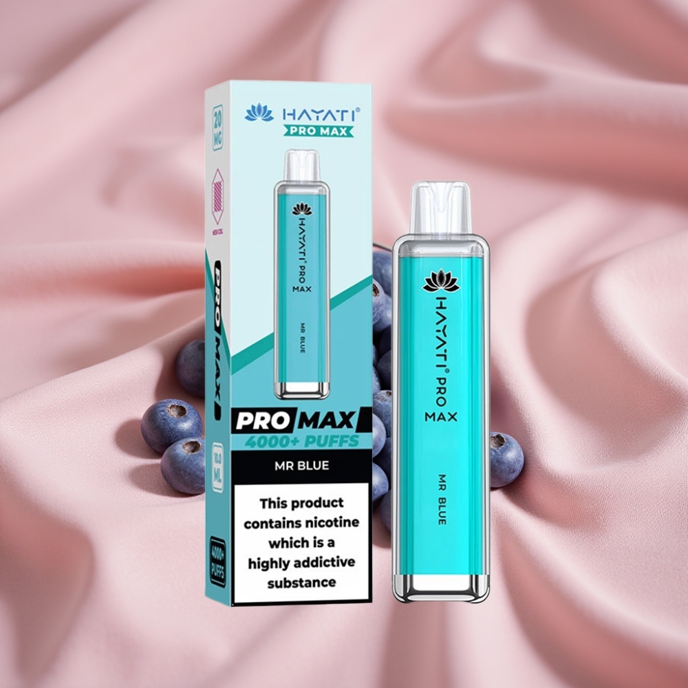 Hayati Pro Max 4000 Puffs Disposable Vape Herr Blau – 2ml Tank, 1400mAh, Dual 1.1 Ohm Mesh Coil, TPD-konform