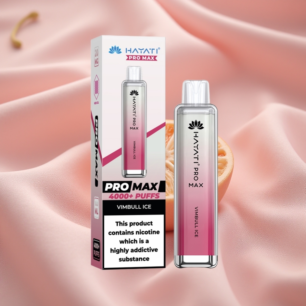 Hayati Pro Max 4000 Puffs Disposable Vape Vimbull Eis mit Dual Coil & 1400mAh Akku