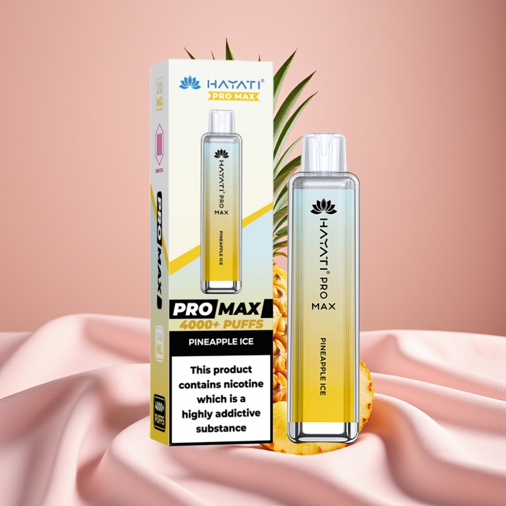 Hayati Pro Max 4000 Puffs Wegwerf-Vape Ananas-Eis mit 1400mAh Akku & LED