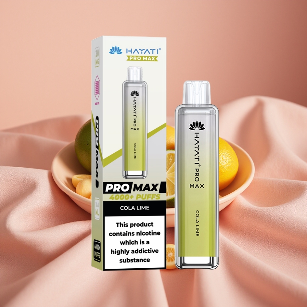 Hayati Pro Max 4000 Puffs Wegwerf-Vape Cola-Limette mit 1400mAh Akku & LED