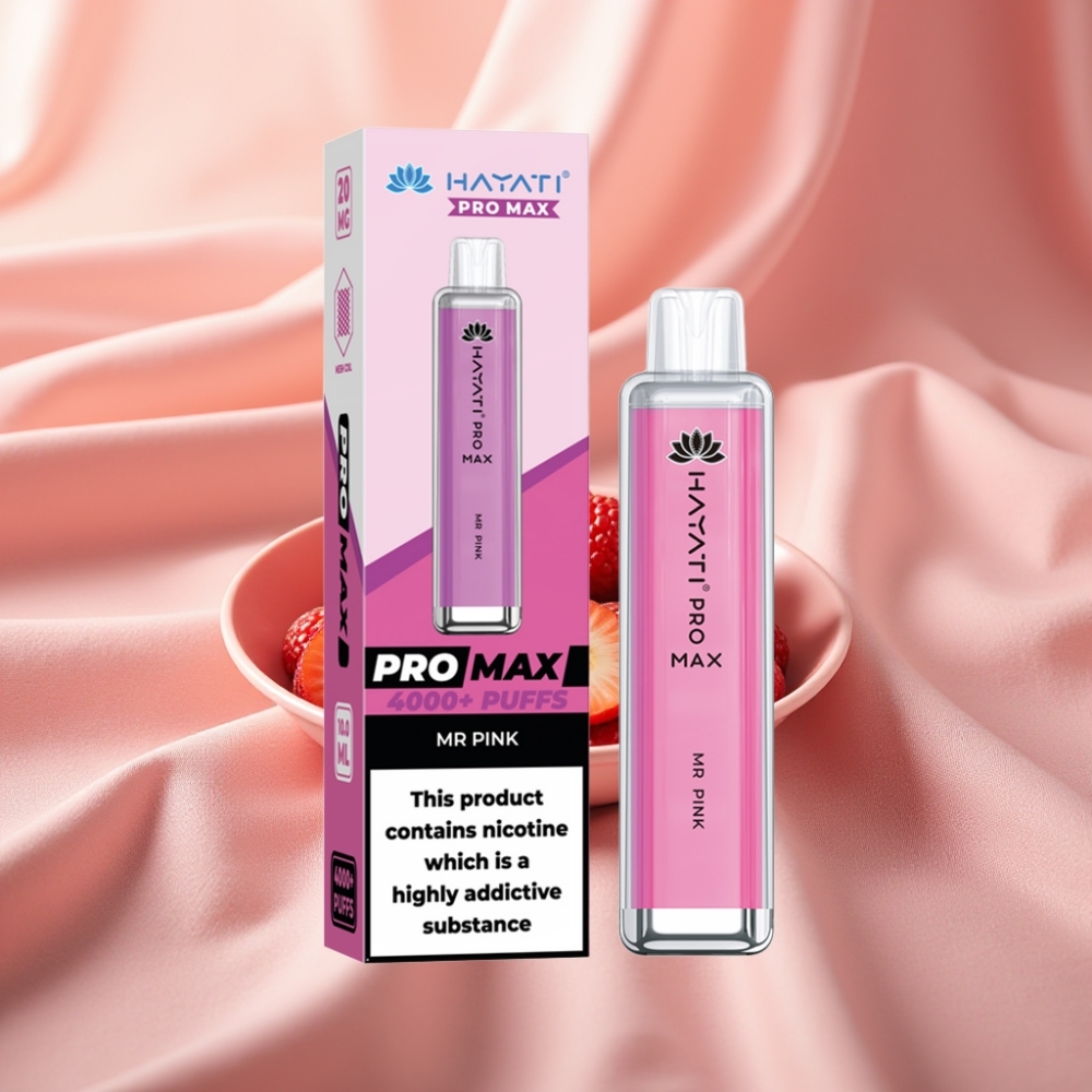 Hayati Pro Max 4000 Züge Wegwerf-Vape Herr Rosa – Dual Mesh Coil, 1400mAh, TPD
