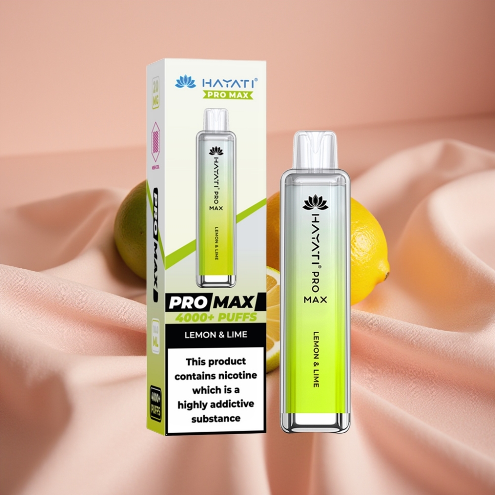 Hayati Pro Max 4000 Züge Wegwerf-Vape Zitrone & Limette mit 1400mAh Akku und Dual-Mesh-Coil