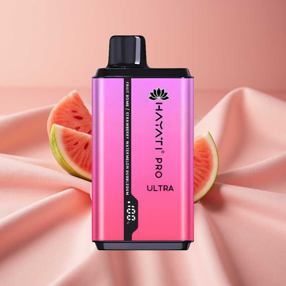 Hayati Pro Ultra 15000 Puffs 2×12ml 2% Frucht Bombe Erdbeer-Wassermelone Bubblegum