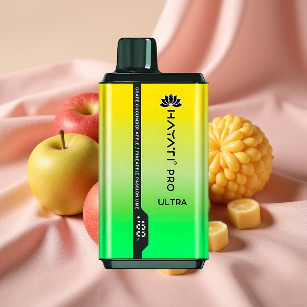 Hayati Pro Ultra 15000 Puffs 2×12ml 2% Traube Gurke Apfel Ananas Passionsfrucht Limette