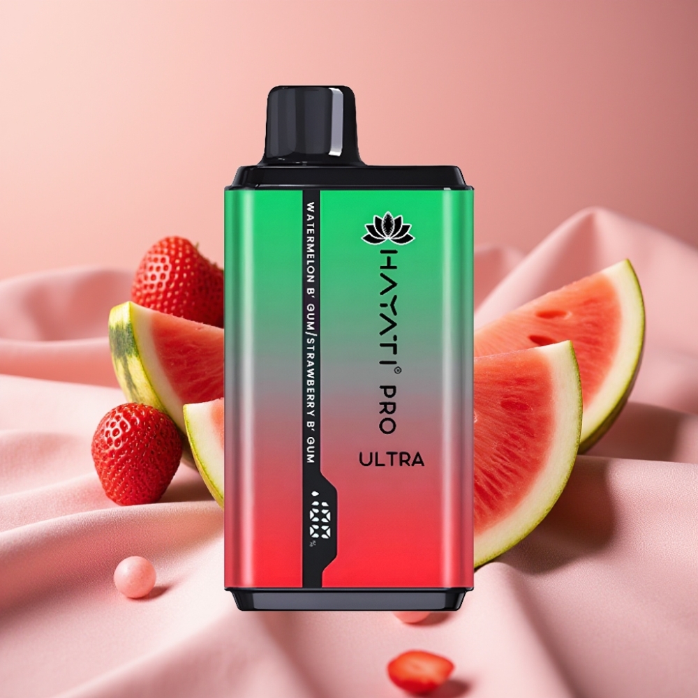 Hayati Pro Ultra 15000 Puffs Einweg-Vape Wassermelone Bubblegum Erdbeer Bubblegum 850mAh 24ml 2%