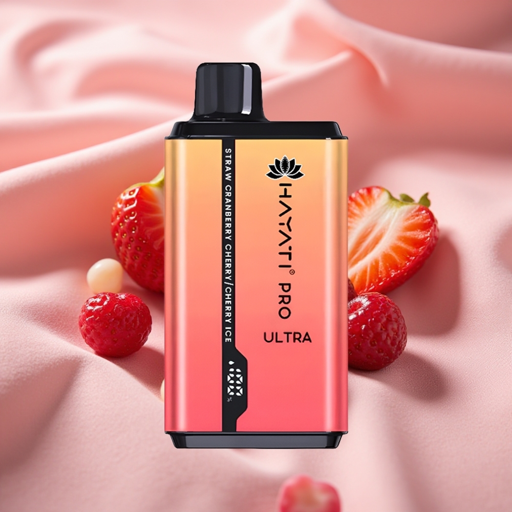 Hayati Pro Ultra 15000 Puffs Erdbeere Cranberry Kirsche Eis 850mAh 24ml 2% 49 Aromen