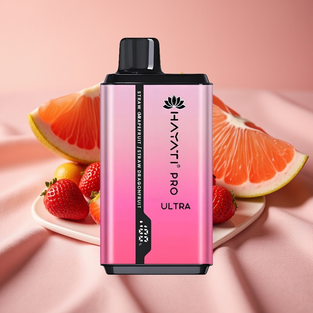 Hayati Pro Ultra 15000 Puffs Erdbeere Grapefruit Erdbeere Drachenfrucht 2×12ml 2% 49 Aromen