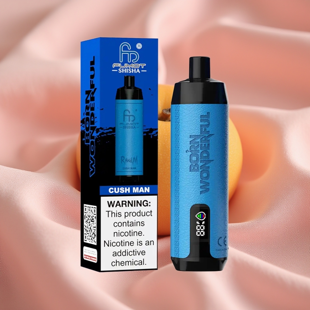 RandM Fumot Shisha 10000 Züge LED Typ-C 18ml 0,5% Nikotin Cush Man