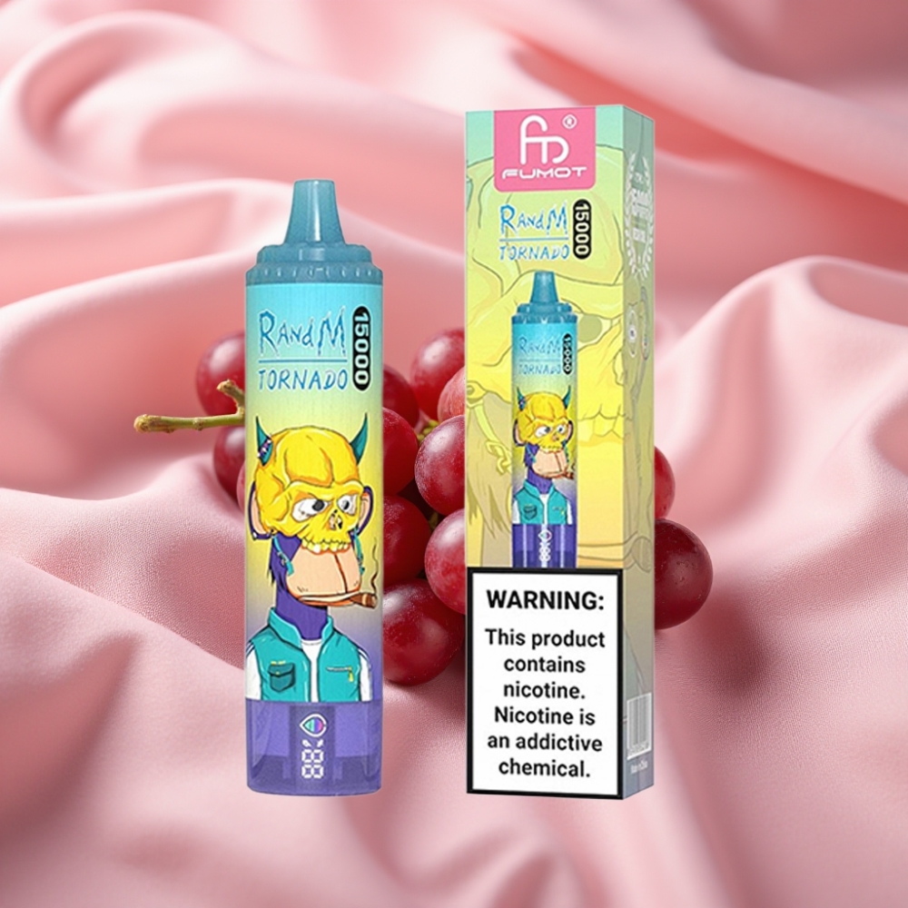 RandM Fumot Tornado 15000 Puffs 25ml 850mAh Typ-C LCD Grape-Eis