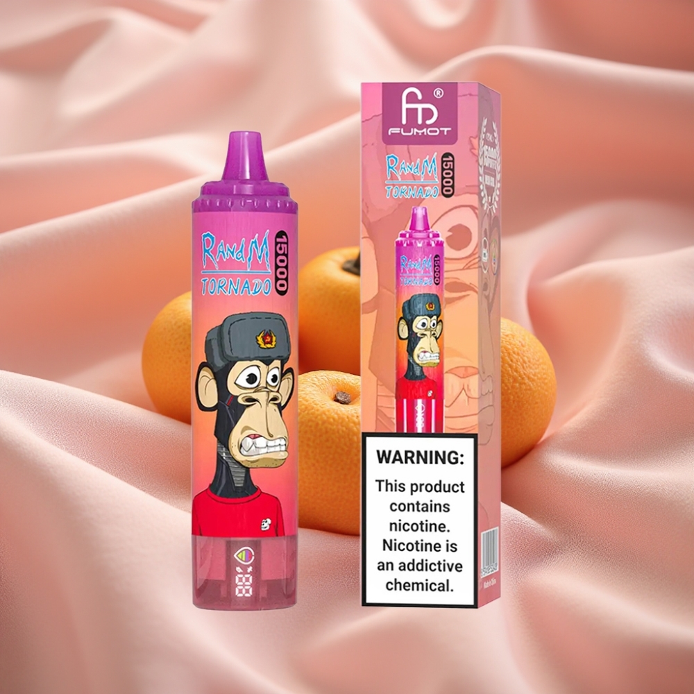 RandM Fumot Tornado 15000 Puffs 25ml Dragonfruit (Drachenfrucht) 850mAh Mesh LCD Typ-C