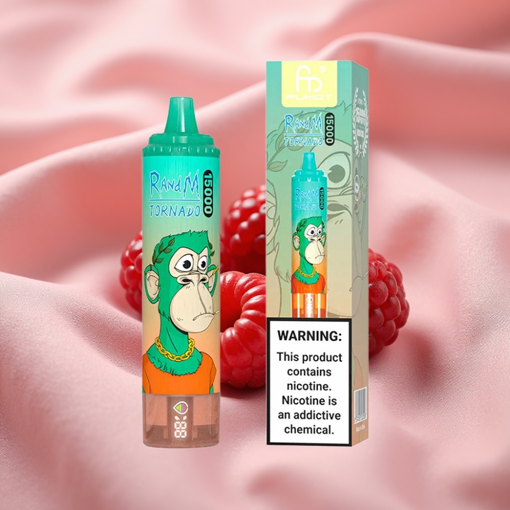 RandM Fumot Tornado 15000 Puffs Triple Beere 25ml 850mAh Mesh Coil Typ-C LCD
