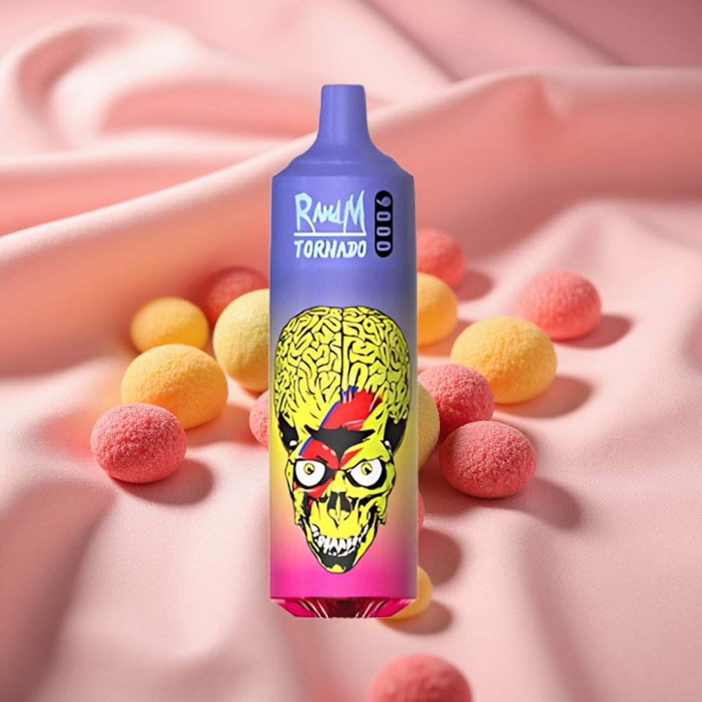 RandM Tornado 9000 Puffs Wiederaufladbar 850 mAh 18 mL Mesh Coil RGB Skittles
