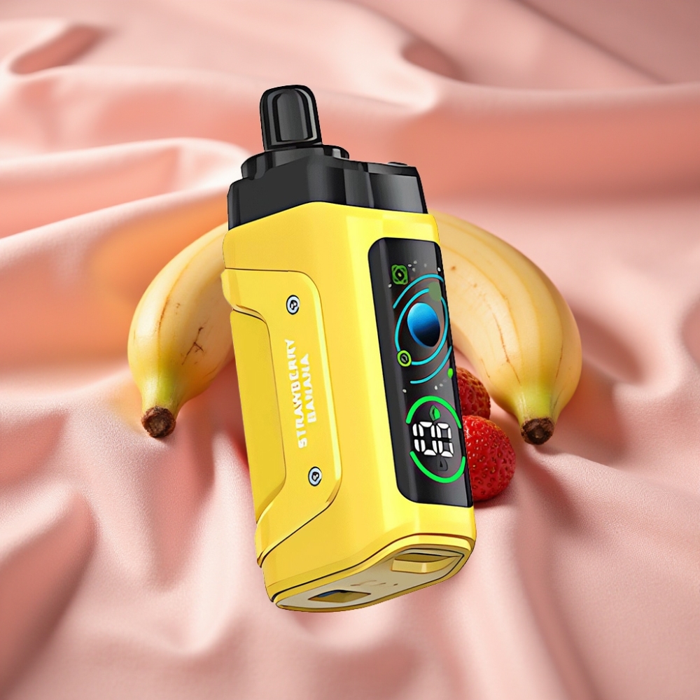 Razz Bar Wegwerf-E-Zigarette 45000 Puffs Erdbeere Banane Mesh Coil Typ-C laden