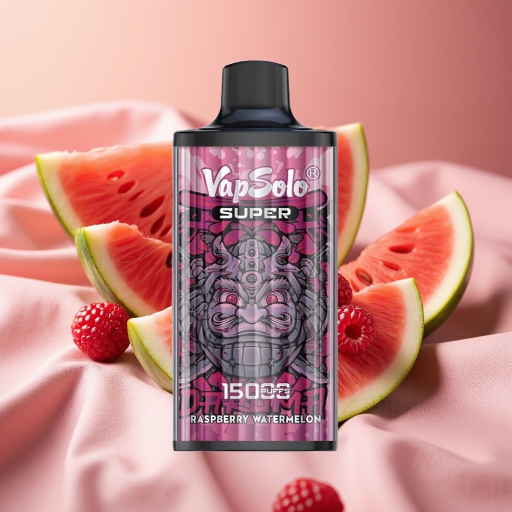 Vapsolo Super 15000 Puffs Einweg-Vape Himbeer-Wassermelone 40ml 850mAh Typ-C