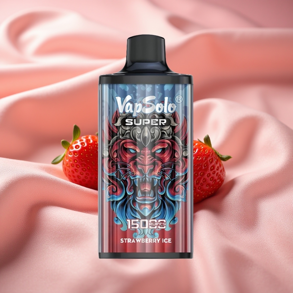 Vapsolo Super 15000 Puffs Erdbeer-Eis 40ml 850mAh Type-C 20/50 mg/ml