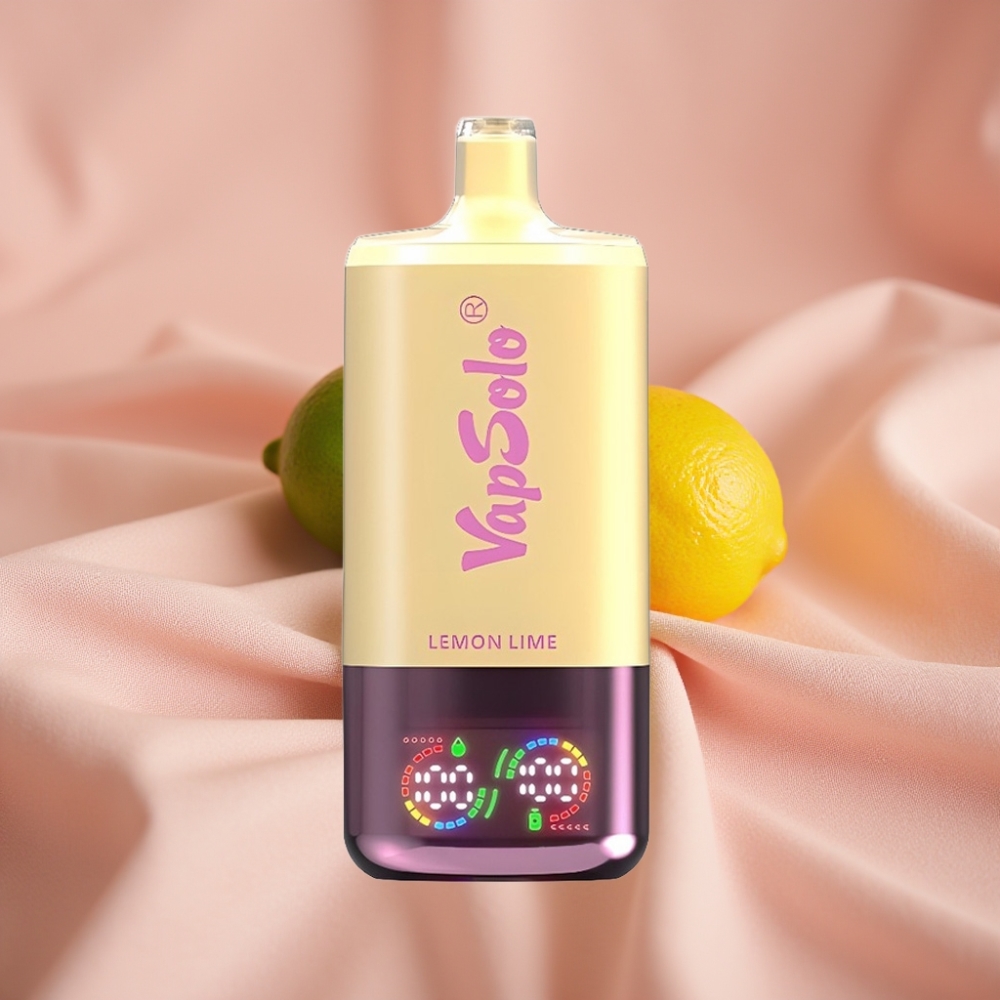 VapSolo Triple 30000 Puffs Einweg-Vape Zitrone-Limette mit 40ml E-Liquid, 3 Tanks, Type-C