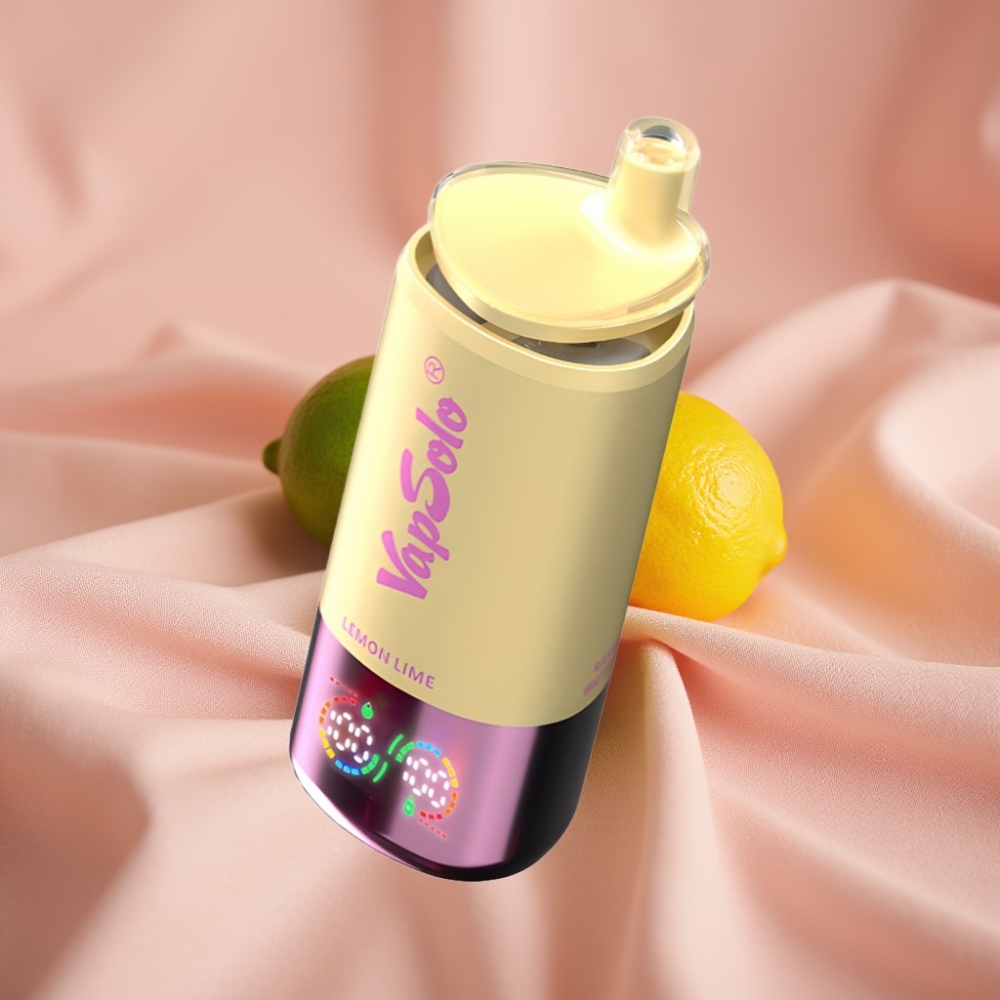 VapSolo Triple 30000 Puffs Einweg-Vape Zitrone-Limette mit 40ml E-Liquid, 3 Tanks, Type-C