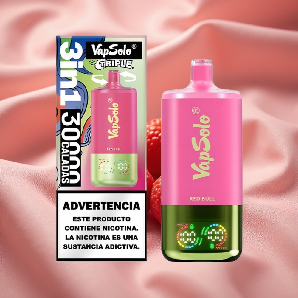 VapSolo Triple 30000 Puffs Wegwerf-Vape Red Bull 40ml 20/50mg Typ-C