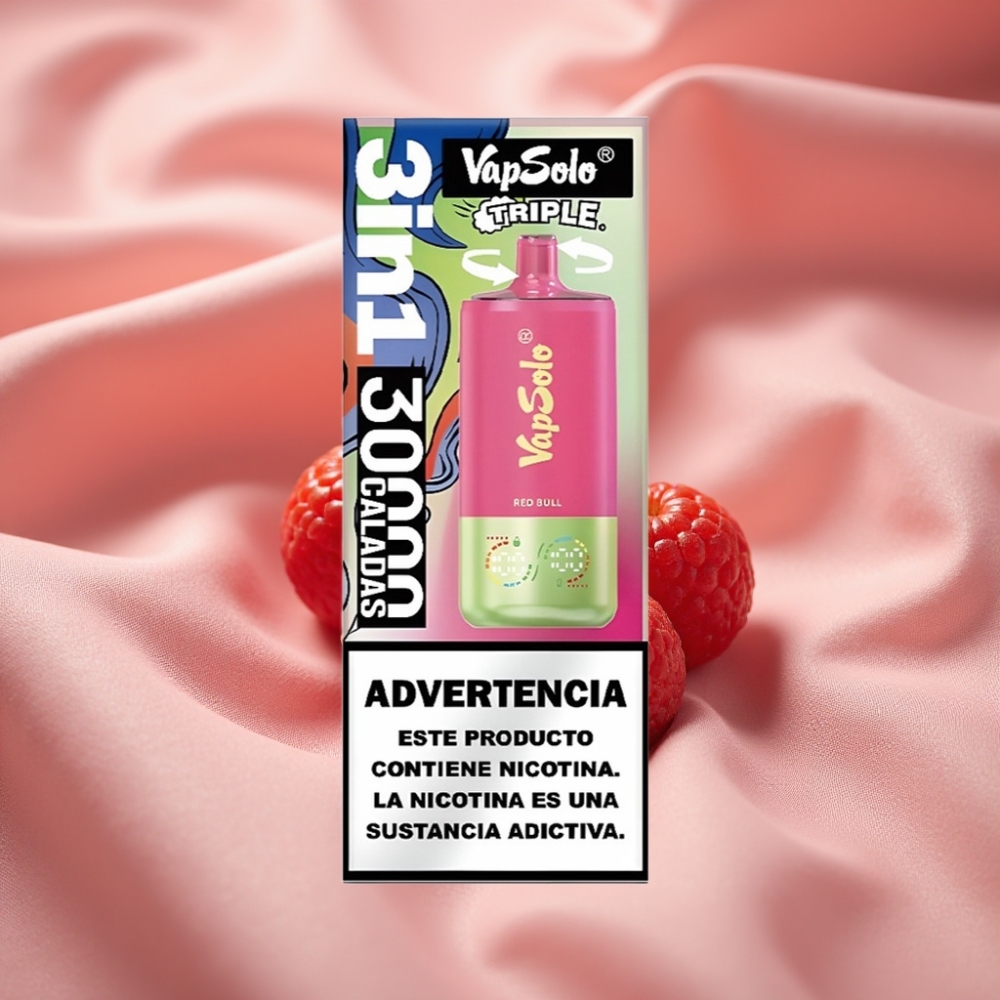 VapSolo Triple 30000 Puffs Wegwerf-Vape Red Bull 40ml 20/50mg Typ-C