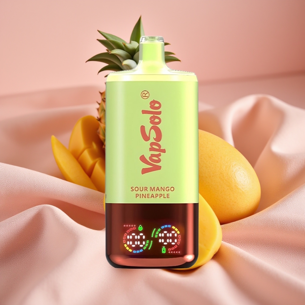 VapSolo Triple 30000 Puffs Wegwerf-Vape Saure Mango-Ananas mit 40ml E-Liquid, Typ-C