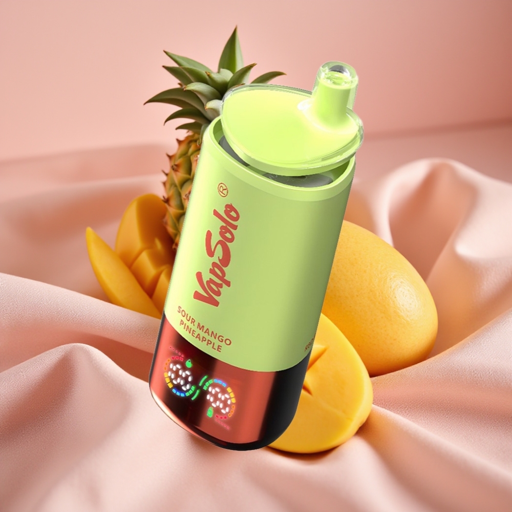 VapSolo Triple 30000 Puffs Wegwerf-Vape Saure Mango-Ananas mit 40ml E-Liquid, Typ-C
