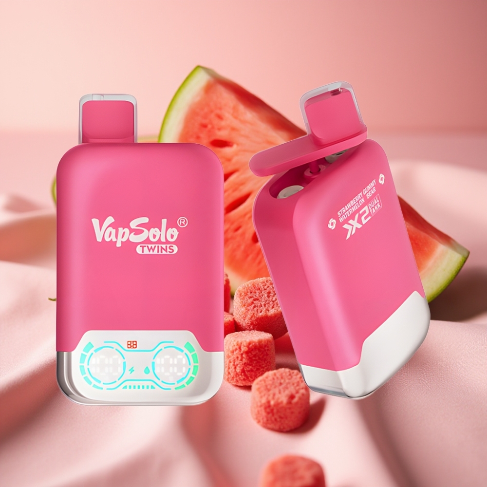 Vapsolo Twins 20000 Puffs Erdbeer-Wassermelone & Gummibärchen 40ml Typ-C Doppeltank