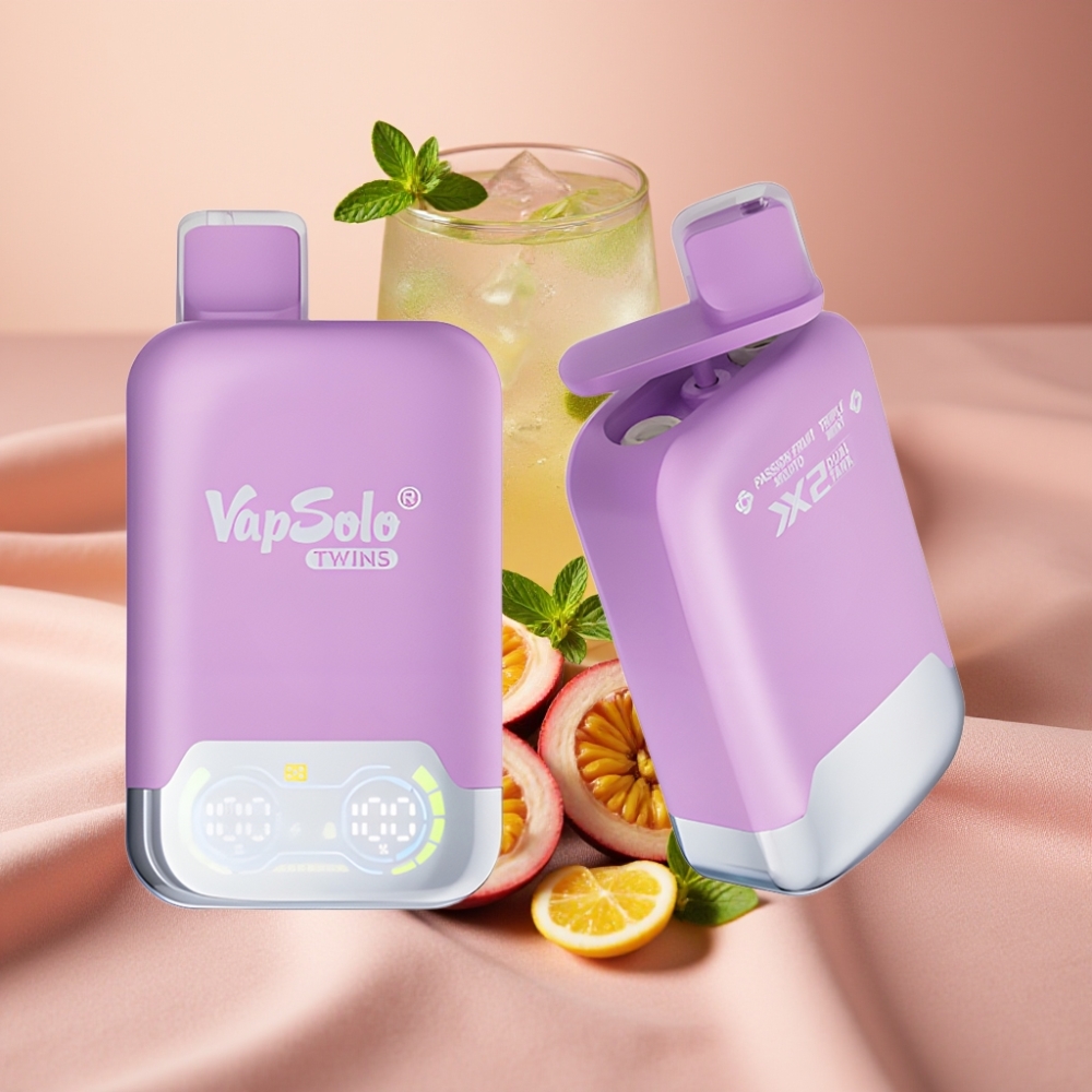 Vapsolo Twins 20000 Puffs Wegwerf-Vape Maracuja Mojito & Dreifach Minze 40ml Typ-C