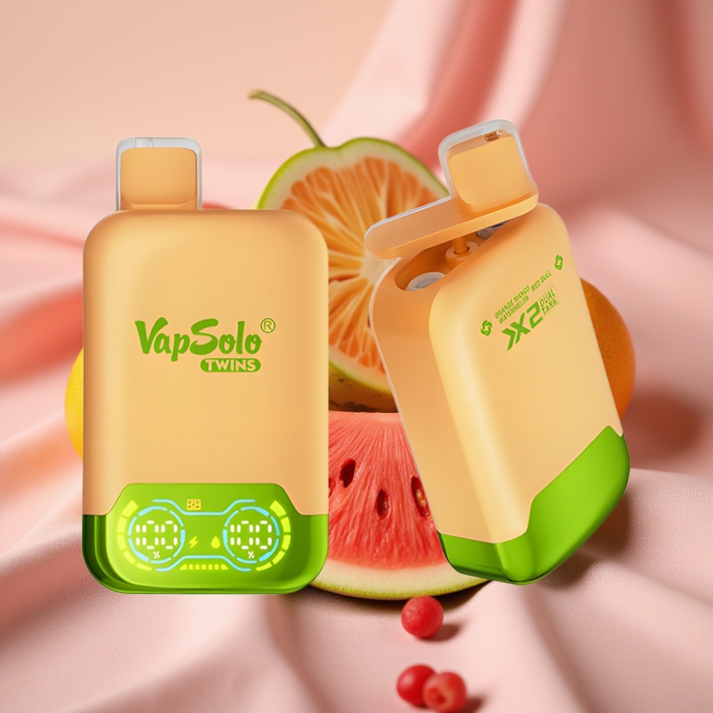 Vapsolo Twins 20000 Puffs Wegwerf-Vape Orange Mango Wassermelone & Red Bull 40ml 50mg