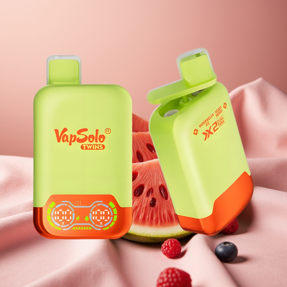 Vapsolo Twins 20000 Puffs Wegwerf-Vape Wassermelone-Eis & Beerenmix 40ml 20/50mg Typ-C