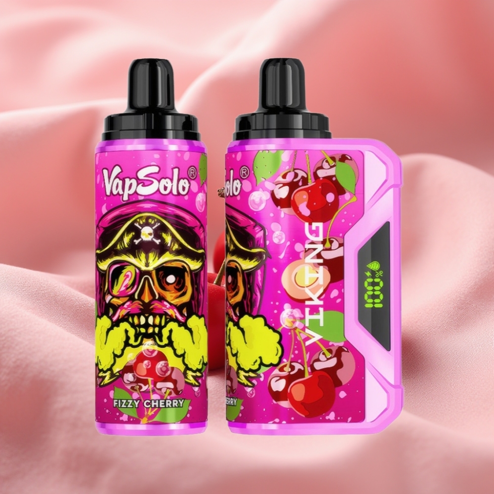 VapSolo VIKING 12000 Puffs Wegwerf-E-Zigarette 22ml Sprudelnde Kirsche Typ-C