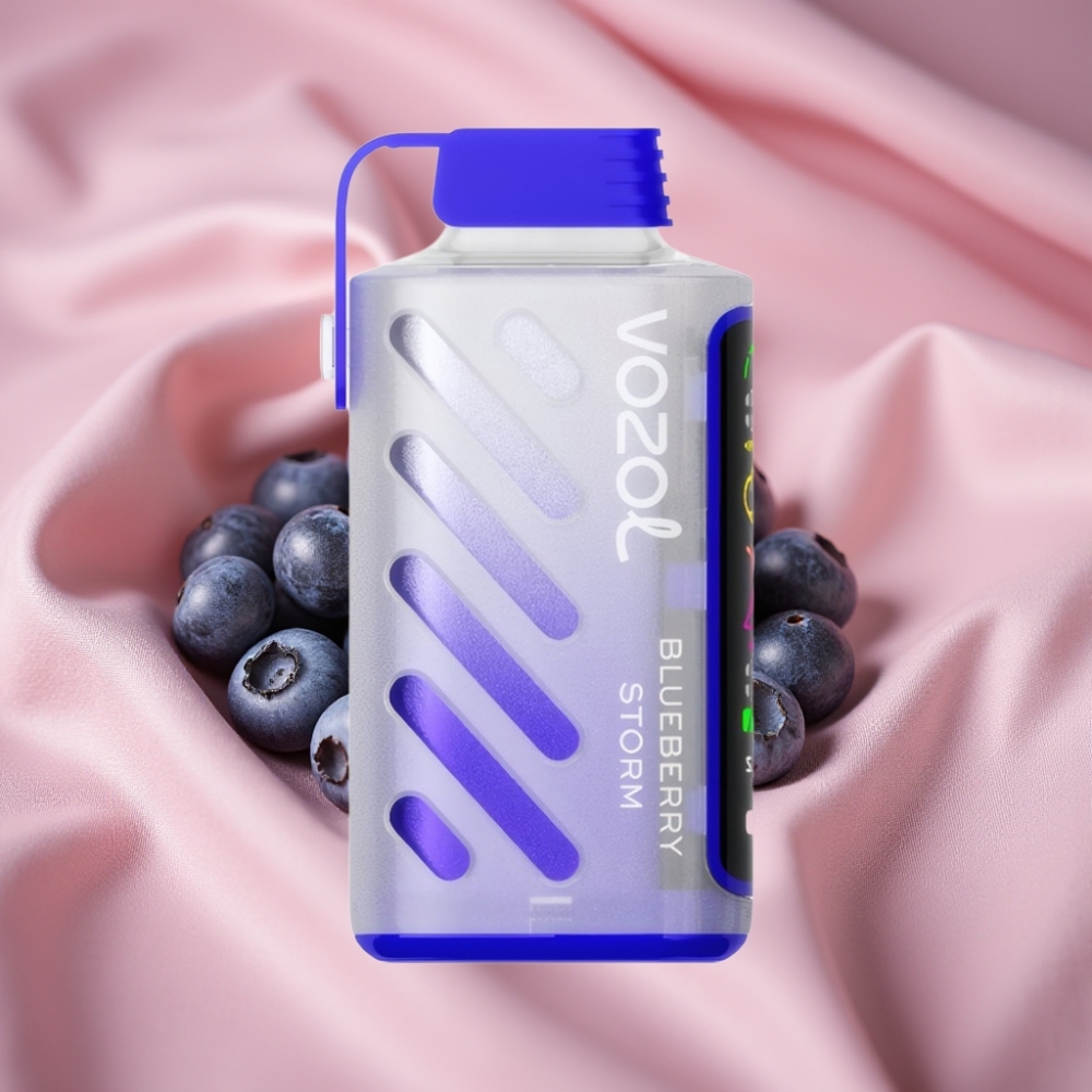 VOZOL Gear Power 20000 Puffs Disposable Vape Blaubeer-Sturm mit S.i.L.C. Tech, Dual Mesh Coil & Display