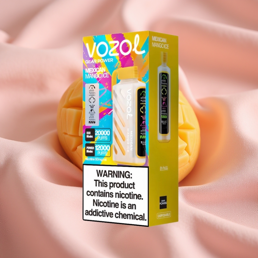 VOZOL Gear Power 20000 Puffs Mexikanisches Mango Eis Dual Mesh Coil Vollbildschirm