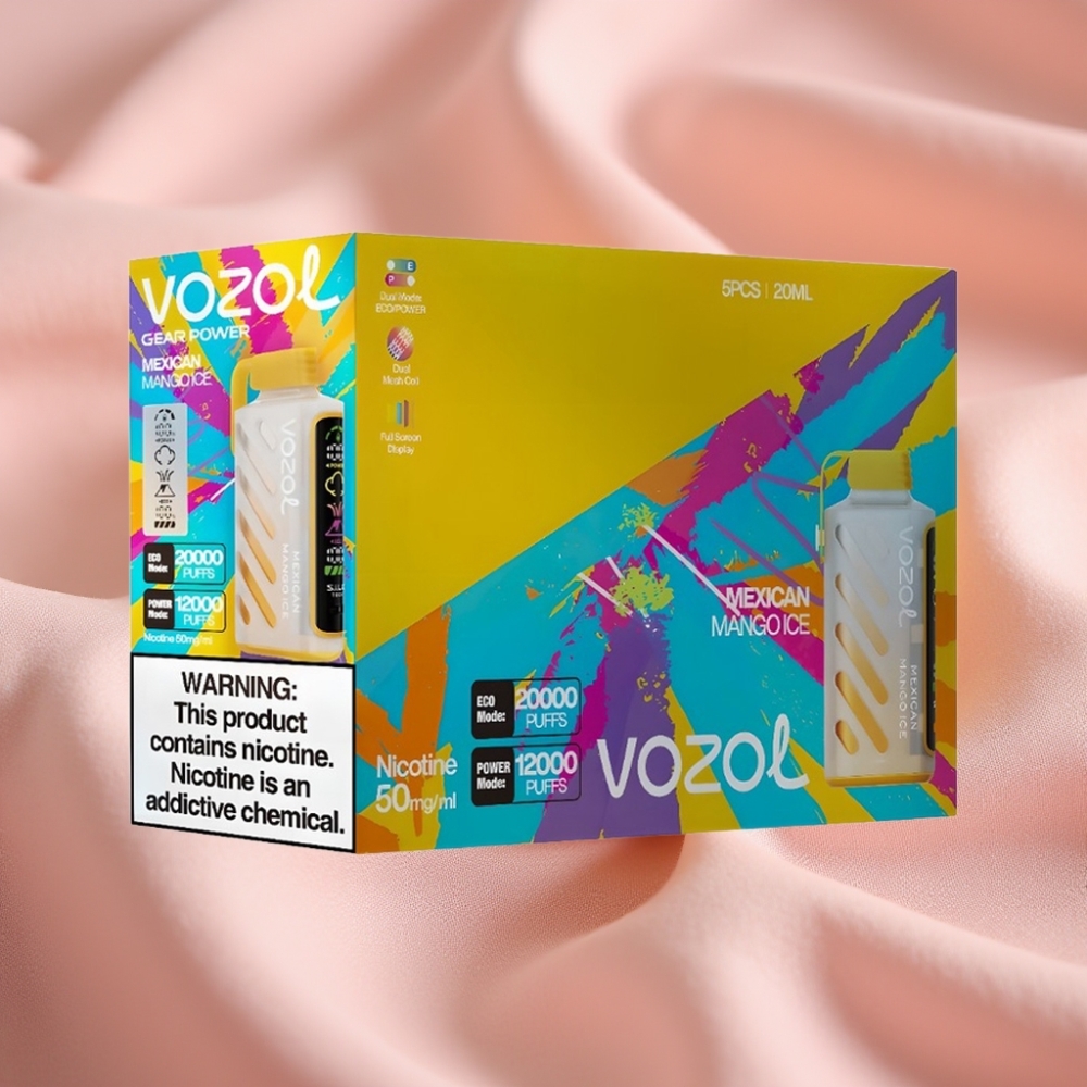 VOZOL Gear Power 20000 Puffs Mexikanisches Mango Eis Dual Mesh Coil Vollbildschirm