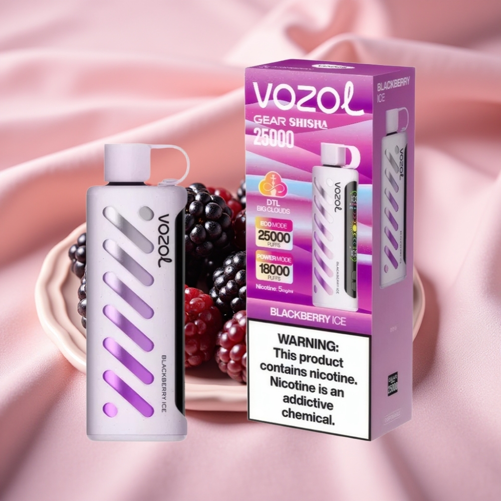 VOZOL Gear Shisha 25000 Puffs Dual Mesh Blackberry-Eis S.i.L.C Tech 1000mAh