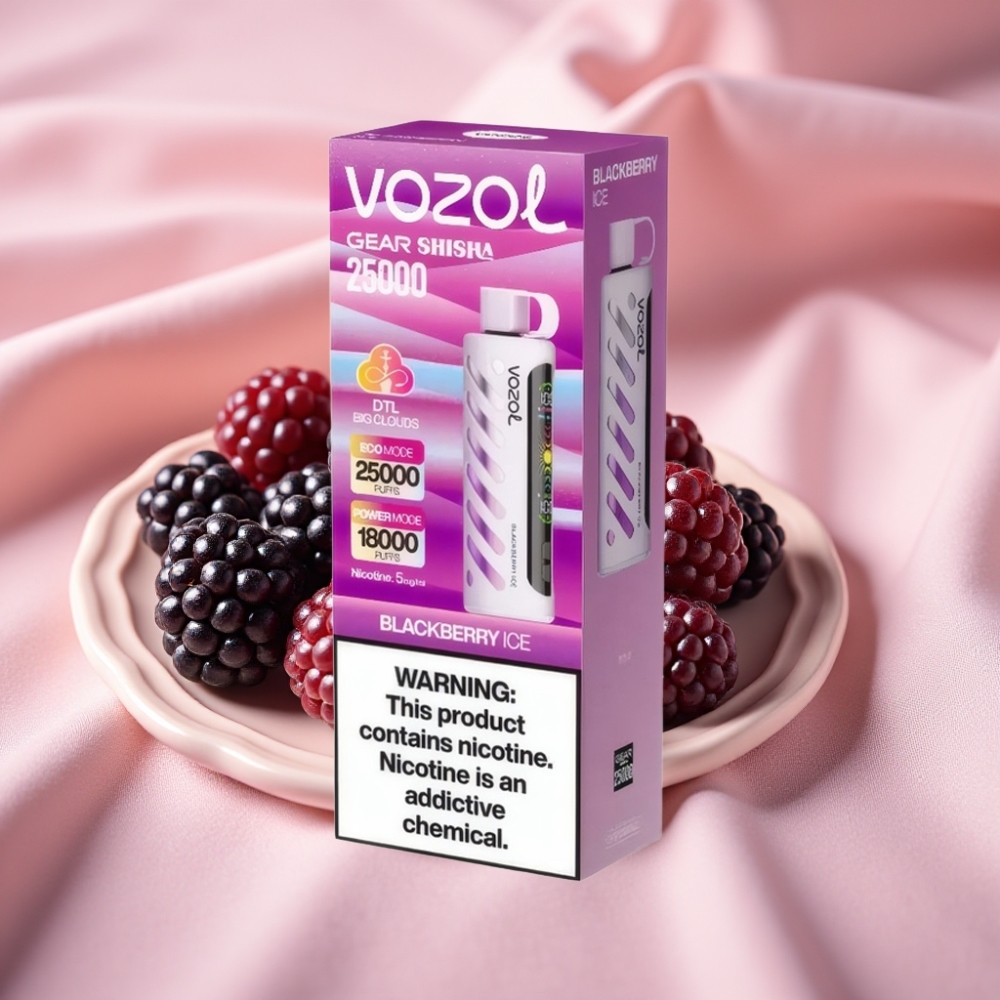 VOZOL Gear Shisha 25000 Puffs Dual Mesh Blackberry-Eis S.i.L.C Tech 1000mAh