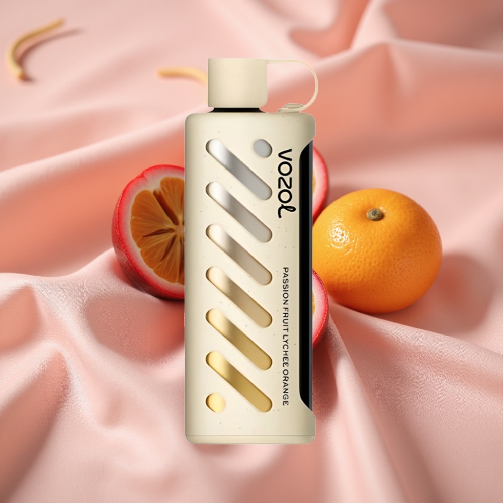 VOZOL Gear Shisha 25000 Puffs Dual Mesh S.i.L.C Tech 1000mAh 5mg/ml Maracuja Litschi Orange