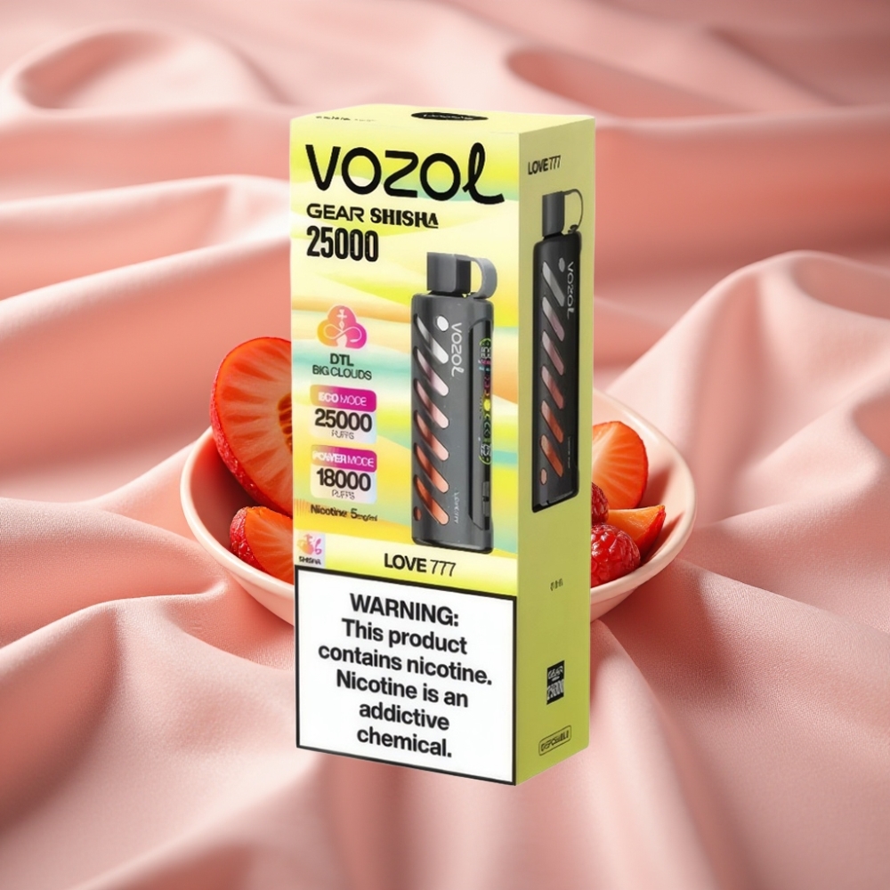 VOZOL Gear Shisha 25000 Puffs Liebe 777 mit S.i.L.C Tech & Dual Mesh, 30 Aromen