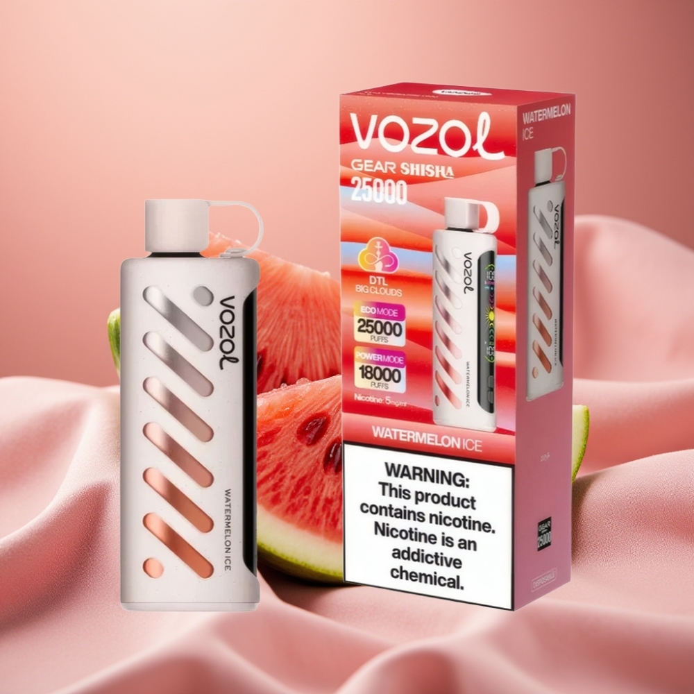 VOZOL Gear Shisha 25000 Puffs Wassermelone Eis S.i.L.C Tech Dual Mesh 1000mAh