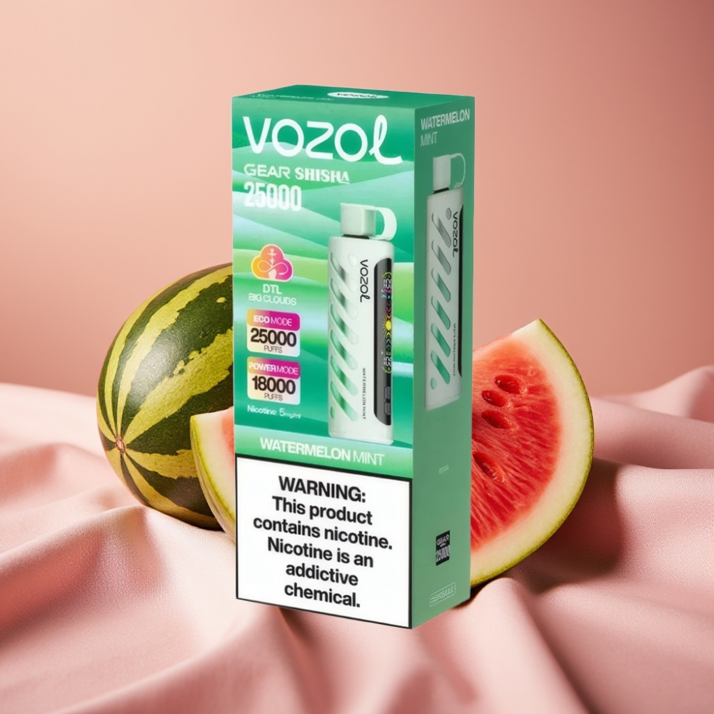VOZOL Gear Shisha 25000 Puffs Wasserminze Dual Mesh 1000mAh 5mg/ml S.i.L.C Tech